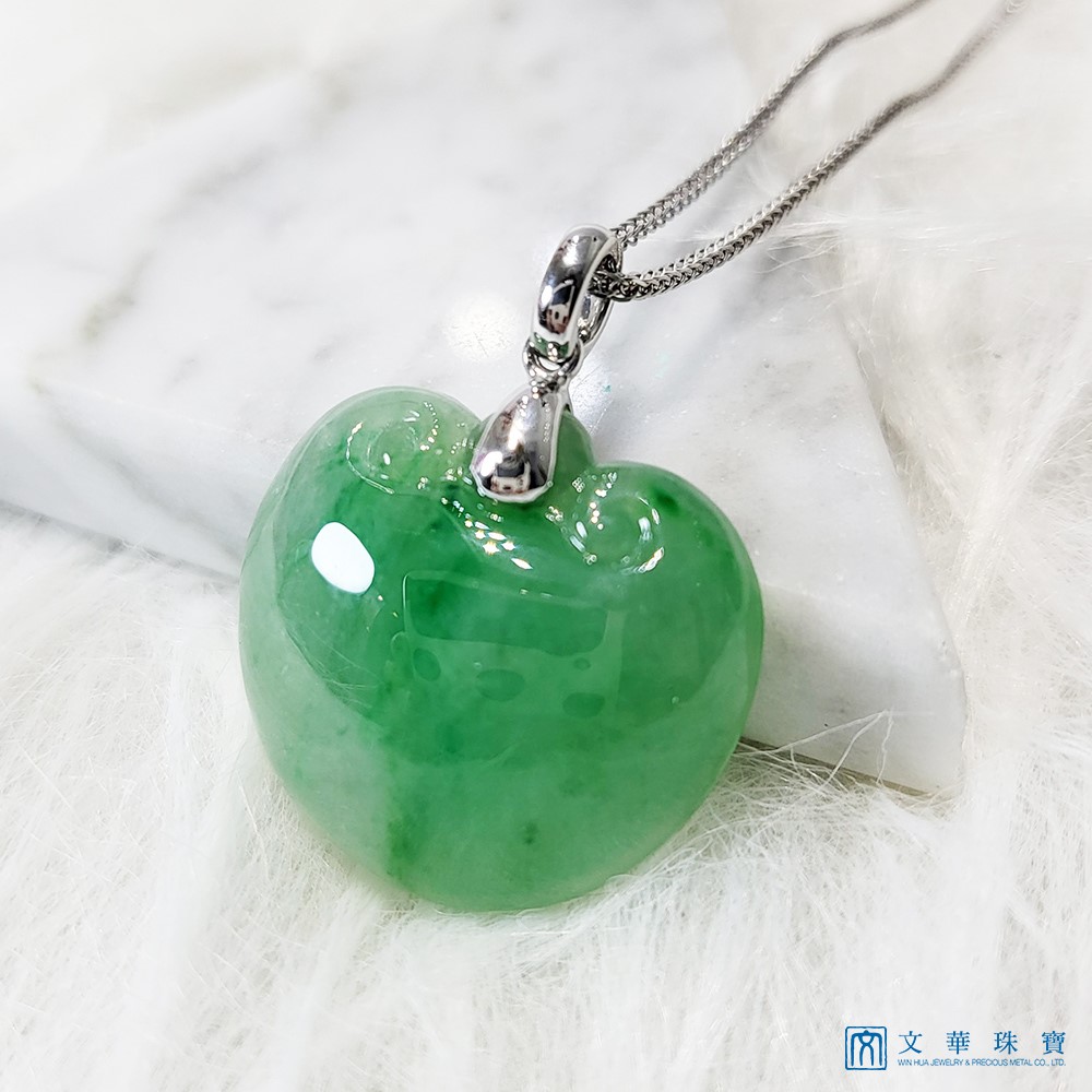 冰翠綠元寶如意墜 