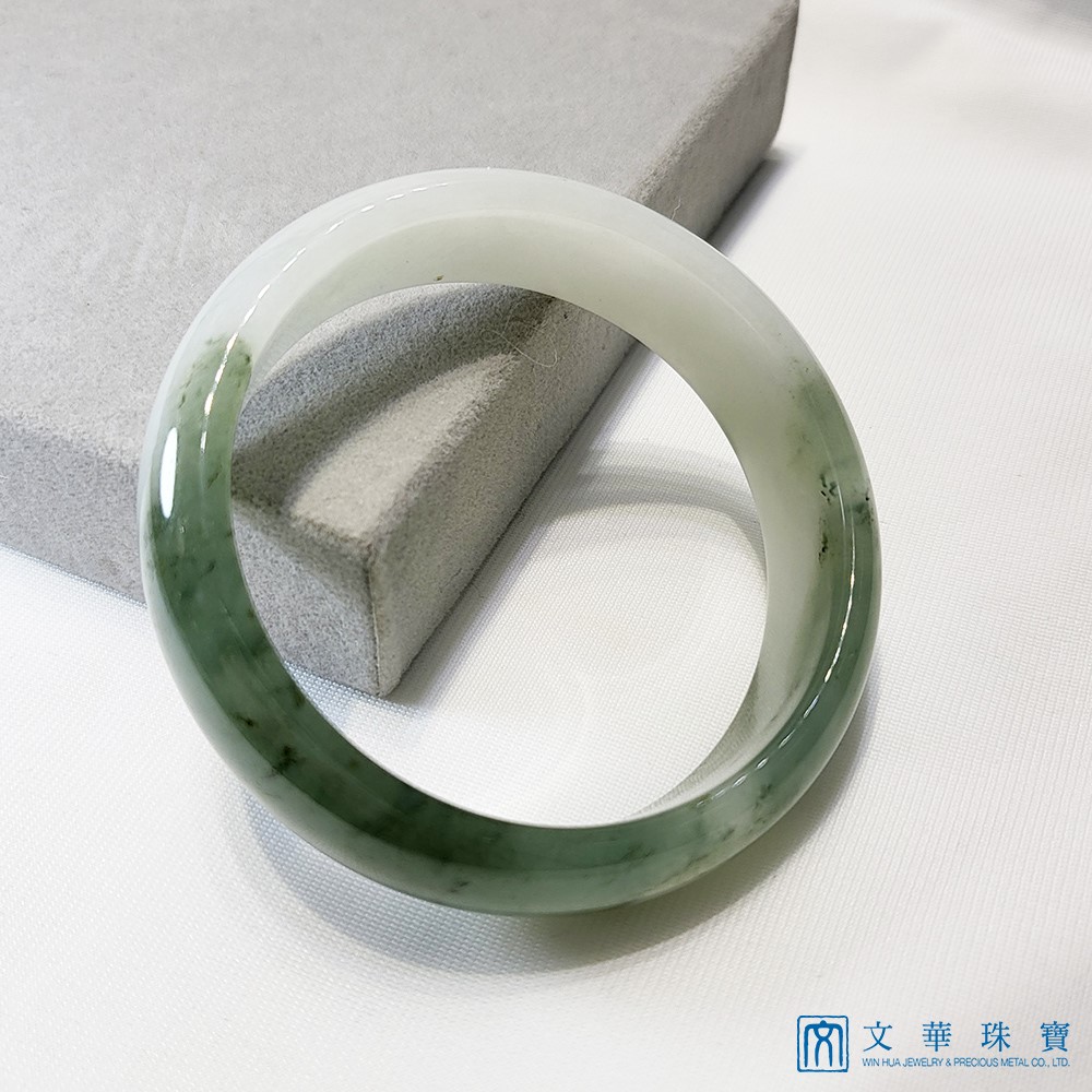 山水墨翡翠玉鐲 18圍