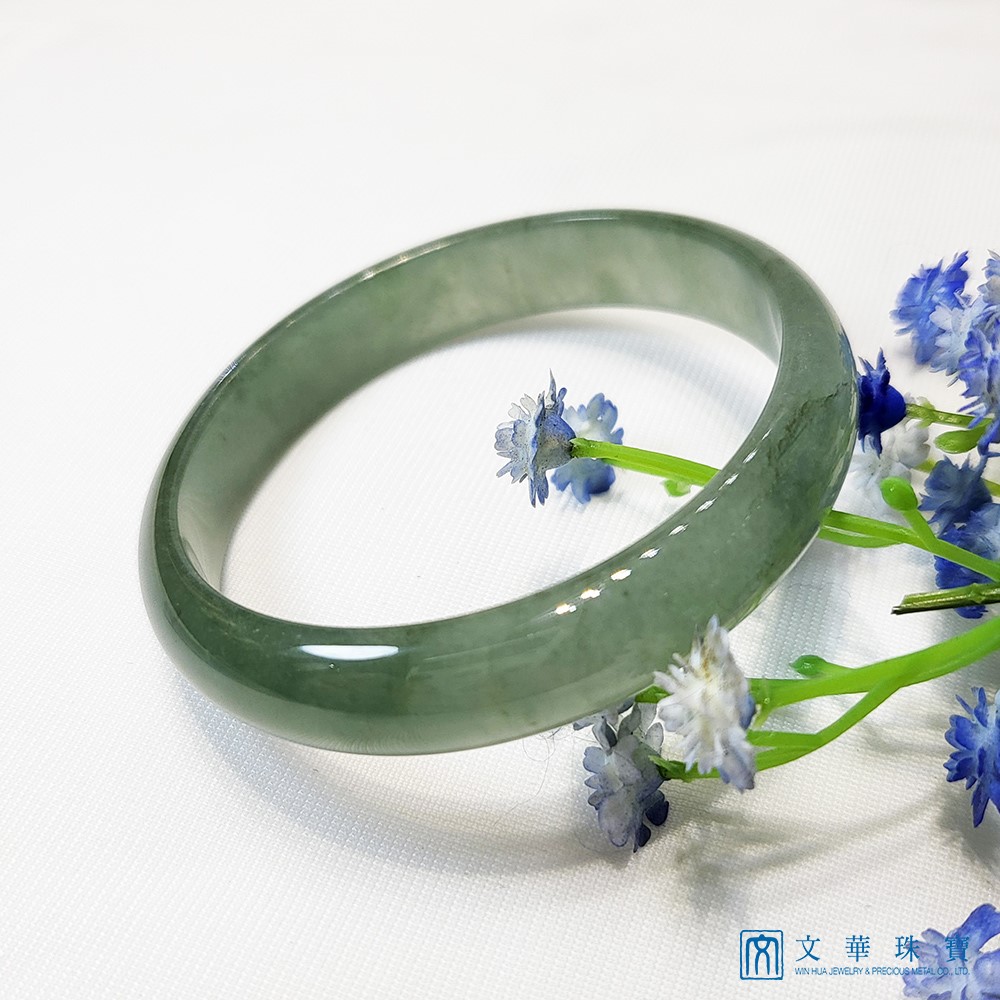 冰種花青貴妃鐲 手圍16.5 (已售出)