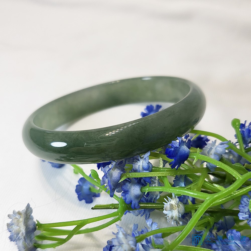 冰種花青貴妃鐲 手圍16.5 (已售出)