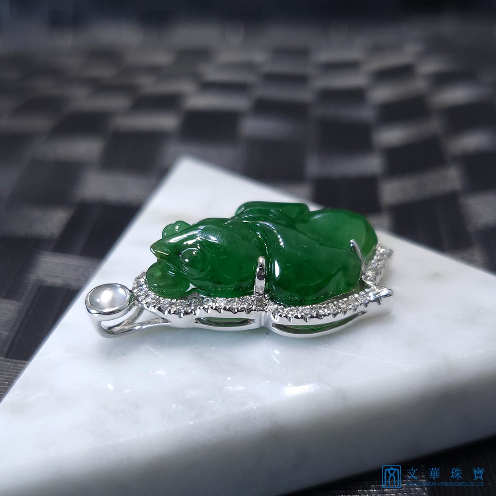 翡翠金魚玉墜(已售出)