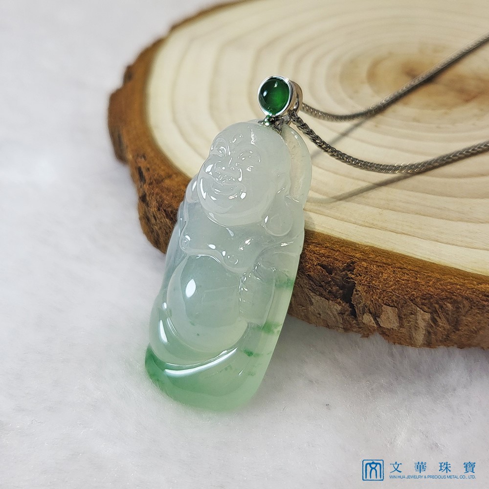 冰種飄綠錢袋彌勒佛