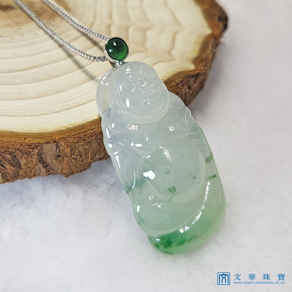 冰種飄綠錢袋彌勒佛