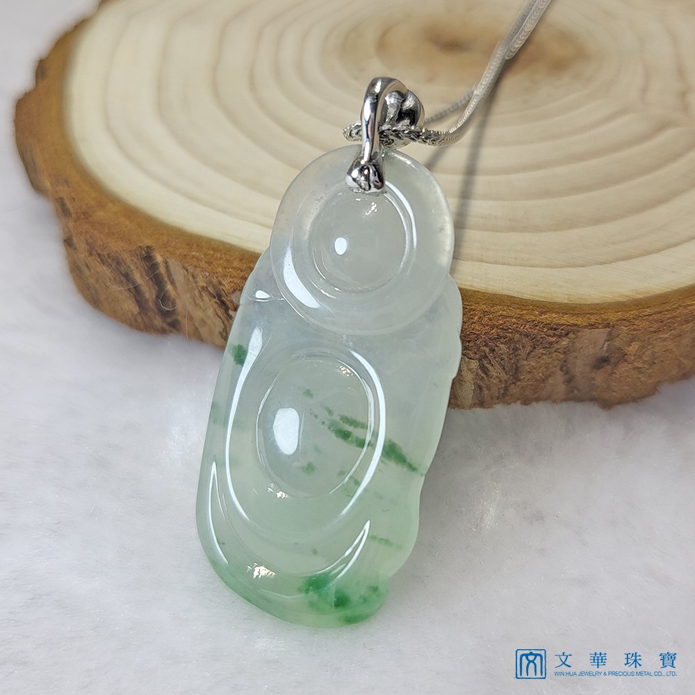 冰種飄綠錢袋彌勒佛