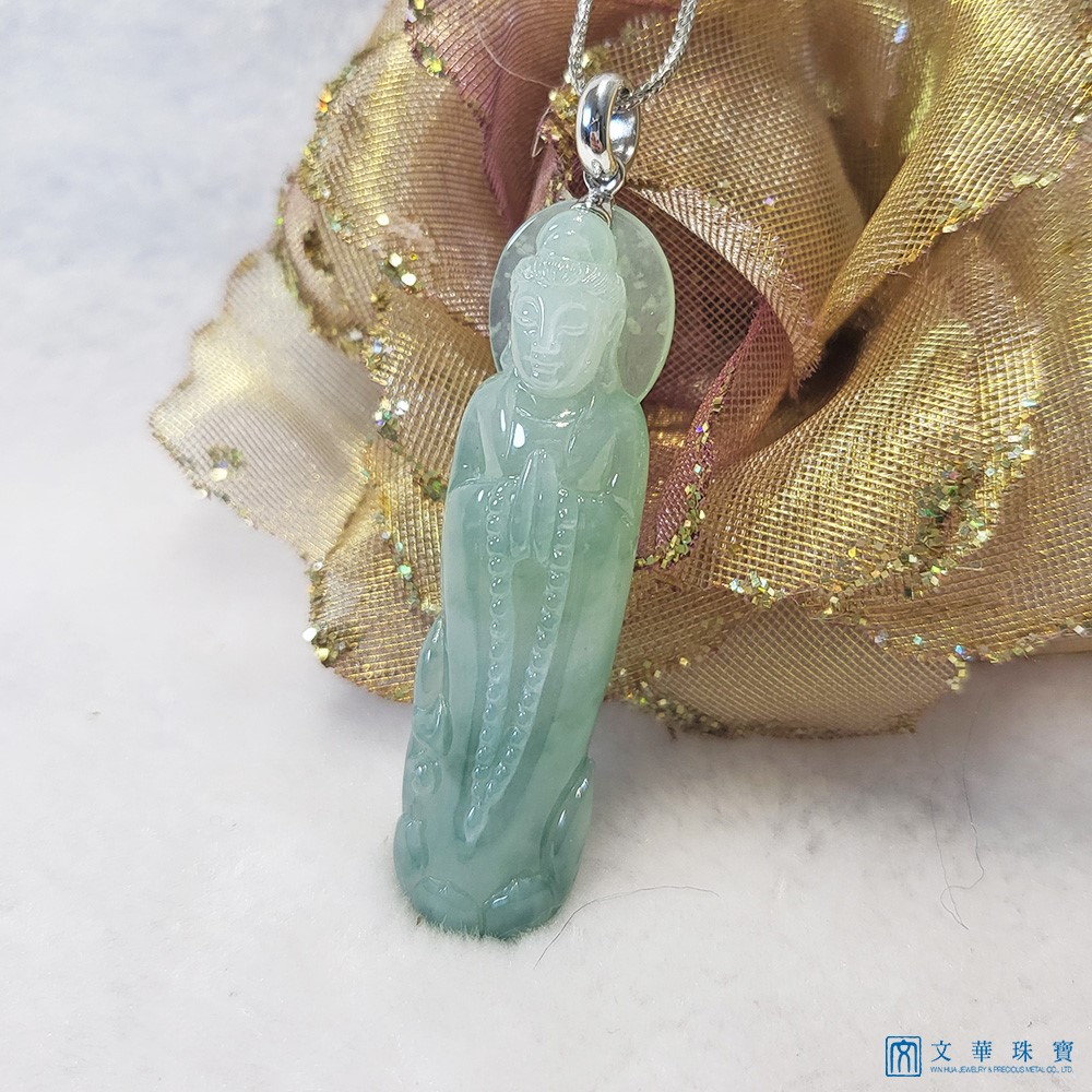 芙蓉持佛珠觀音