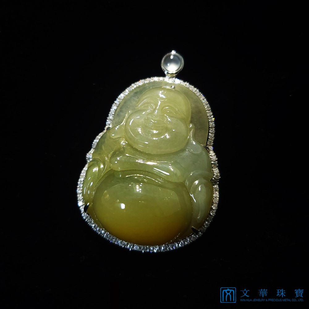 黃翡彌勒鑽墜 (已售出)