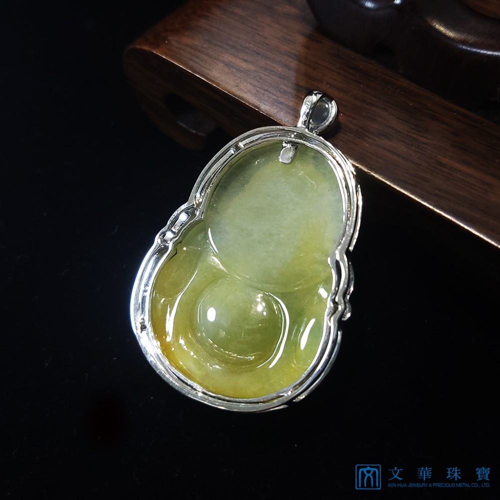 黃翡彌勒鑽墜 (已售出)