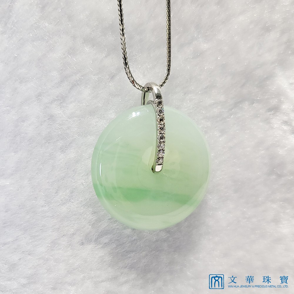 冰綠絲平安扣鑽墜(已售出)