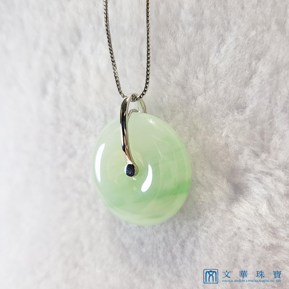 冰綠絲平安扣鑽墜(已售出)