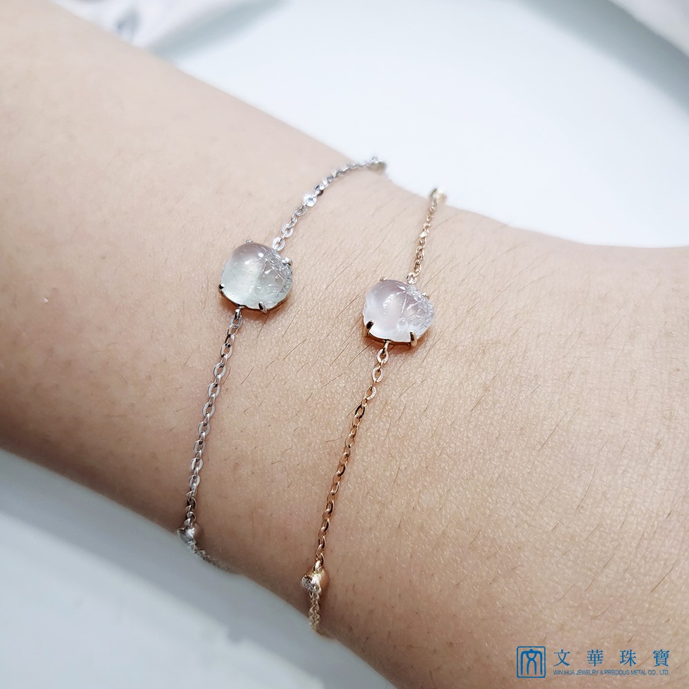 冰蟾玫瑰金手鍊 18K金