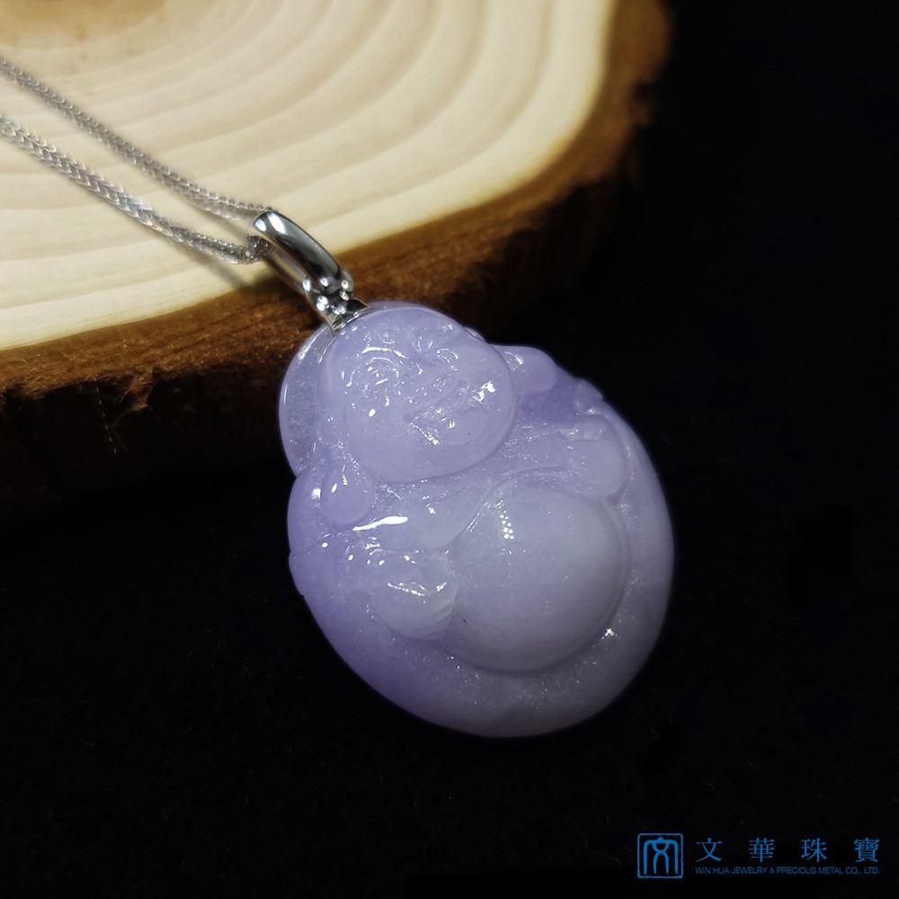 粉紫圓滾滾彌勒佛