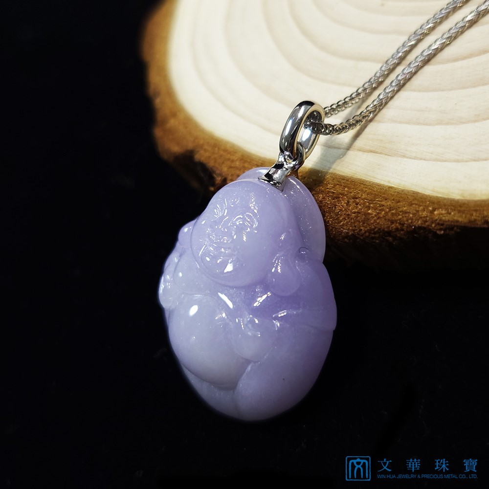 粉紫圓滾滾彌勒佛