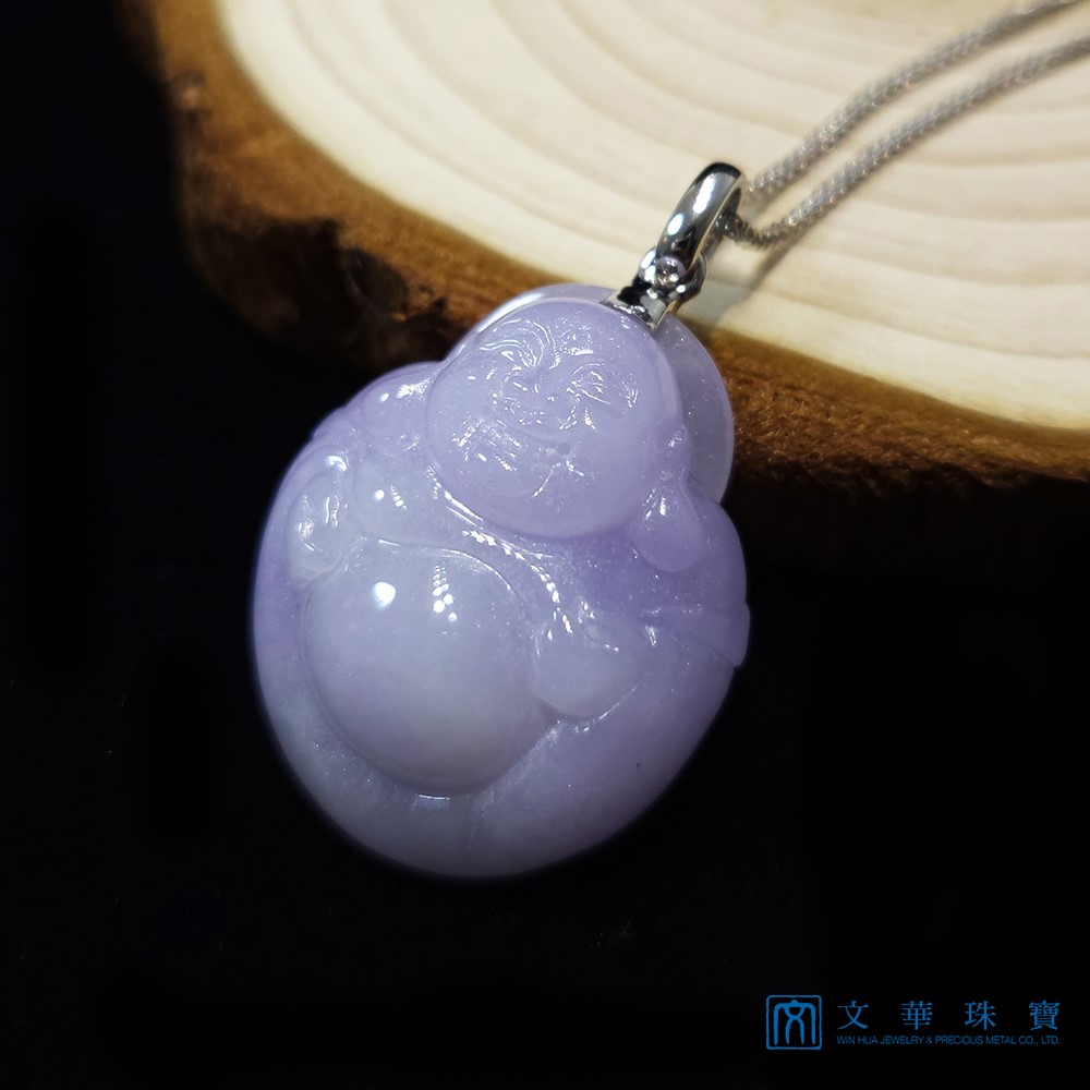 粉紫圓滾滾彌勒佛