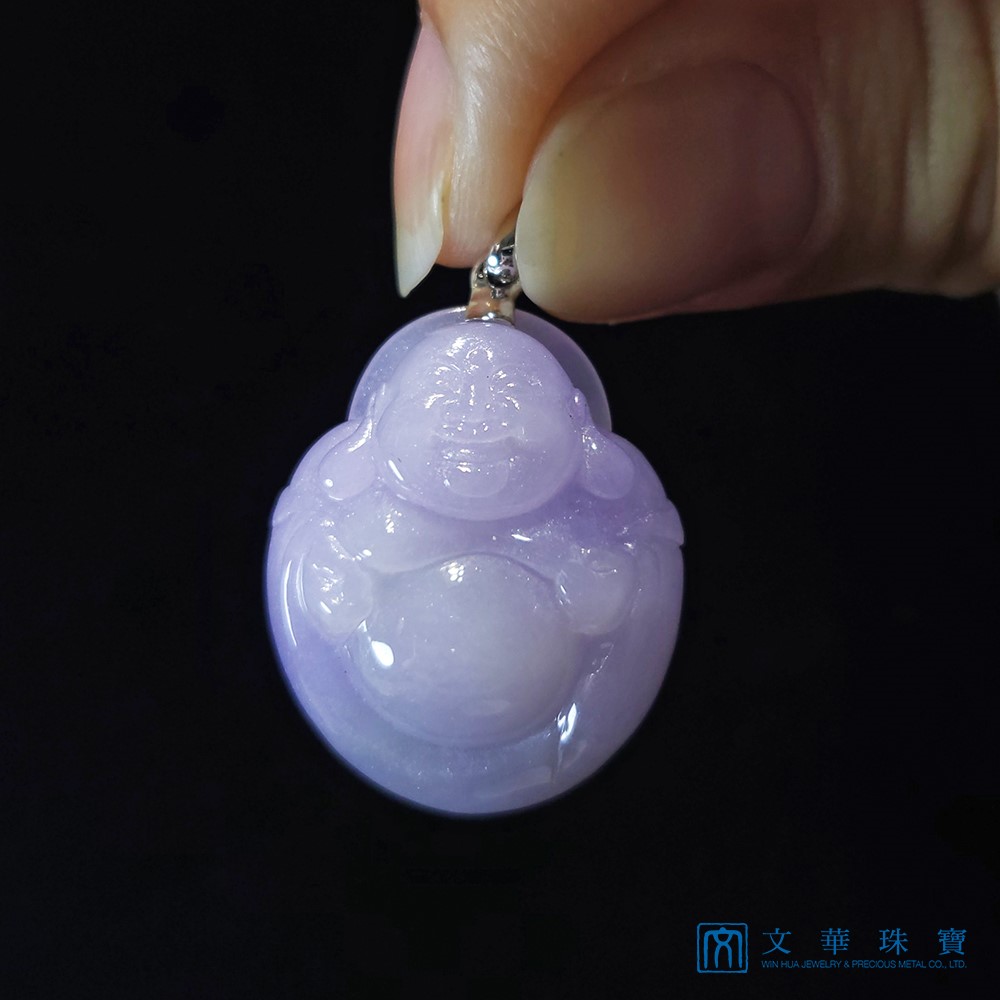 粉紫圓滾滾彌勒佛