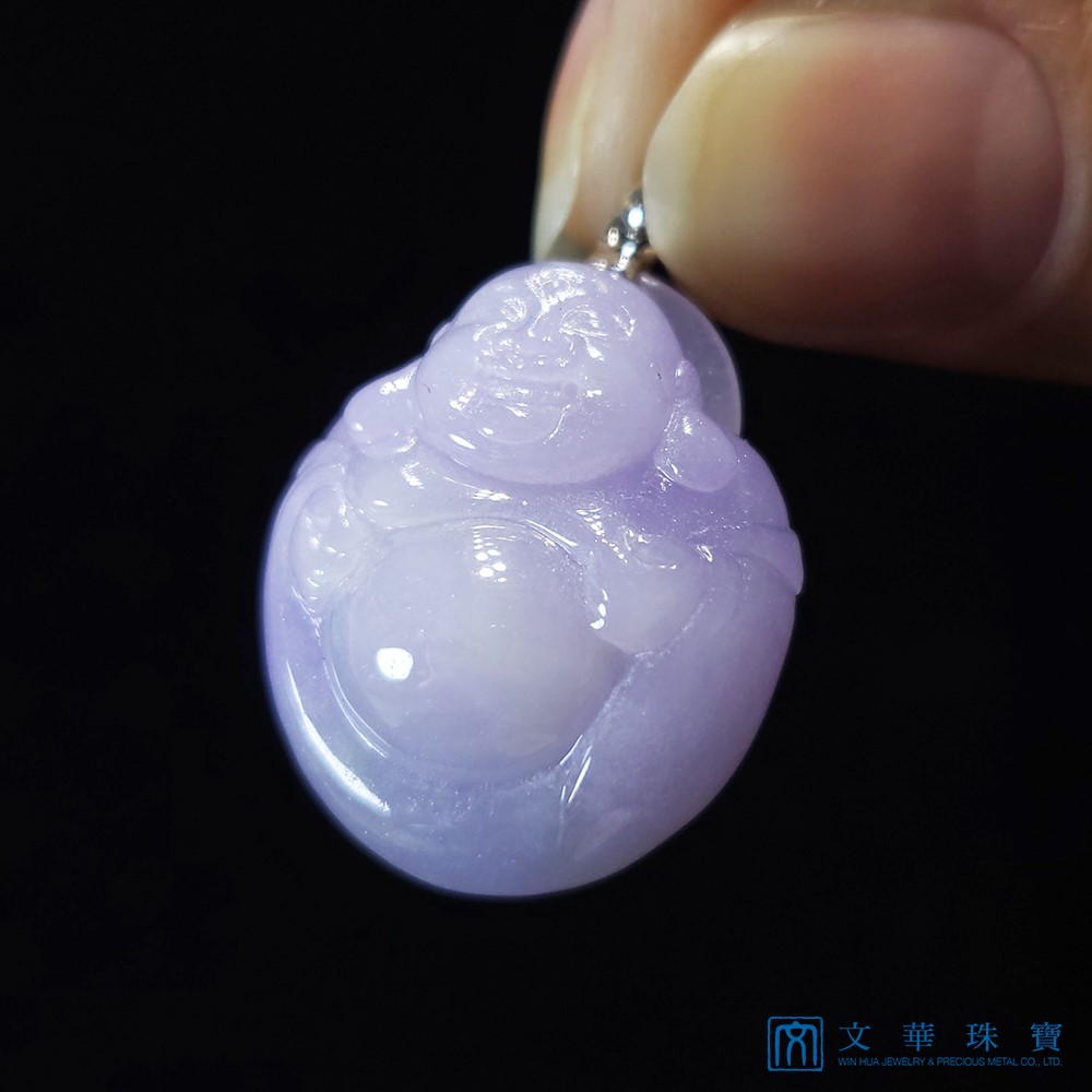 粉紫圓滾滾彌勒佛