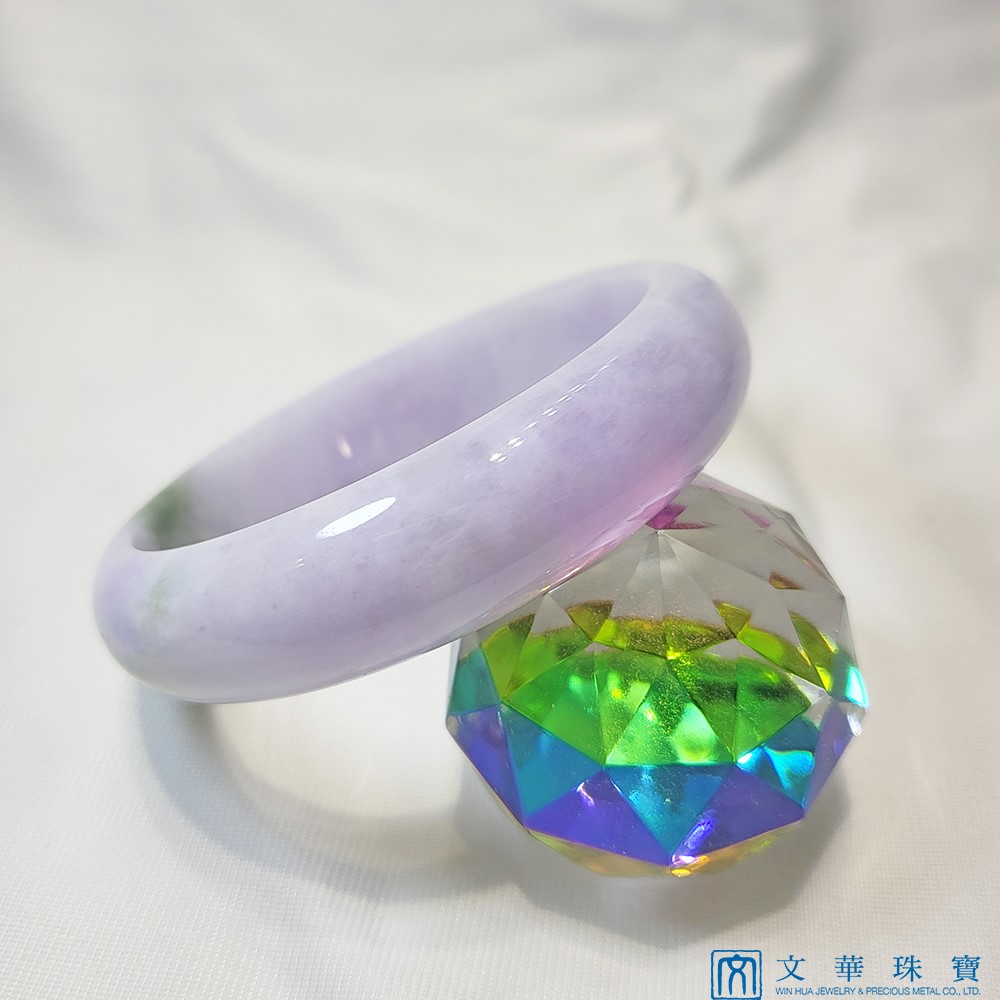 寬版春帶彩翡翠玉鐲  19圍