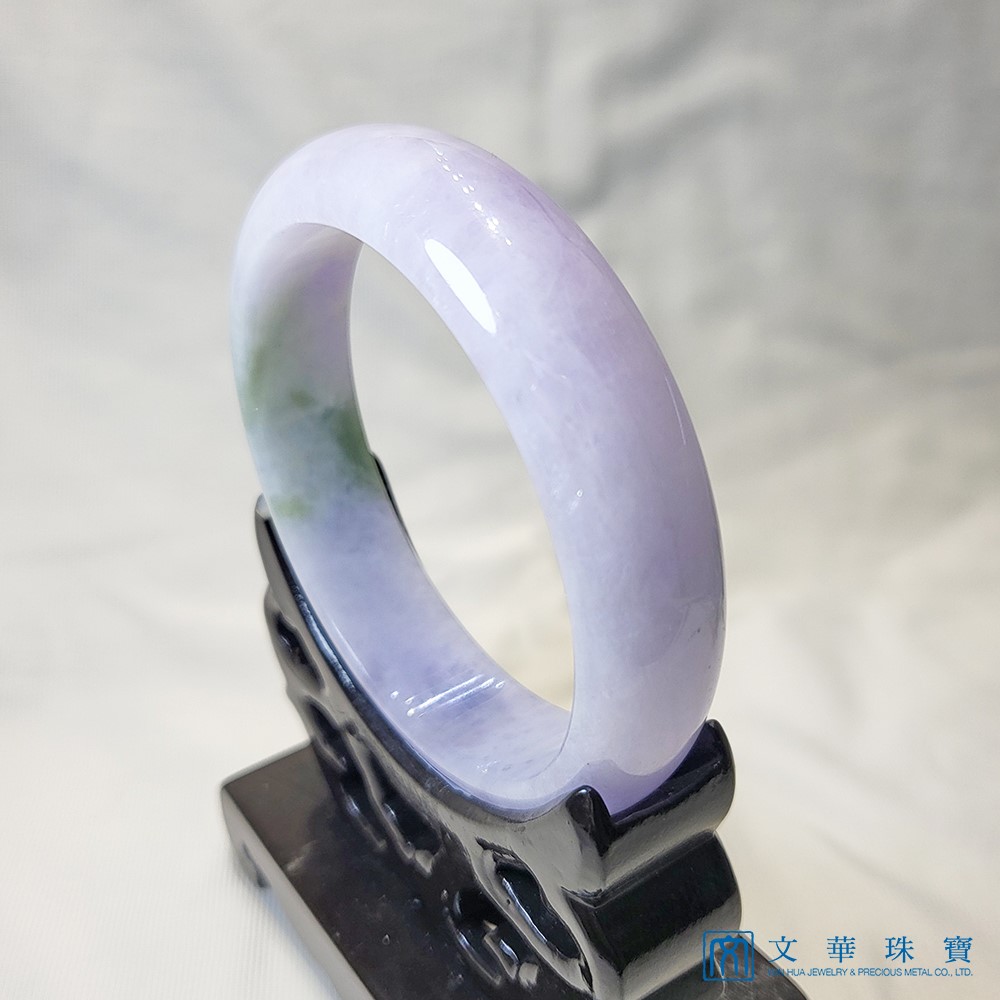 寬版春帶彩翡翠玉鐲  19圍