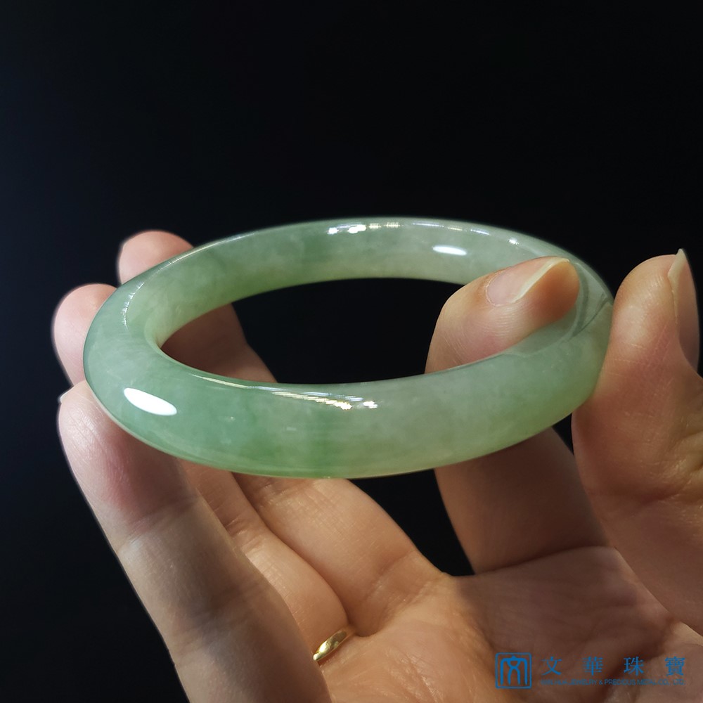 冰果綠圓骨鐲 18圍