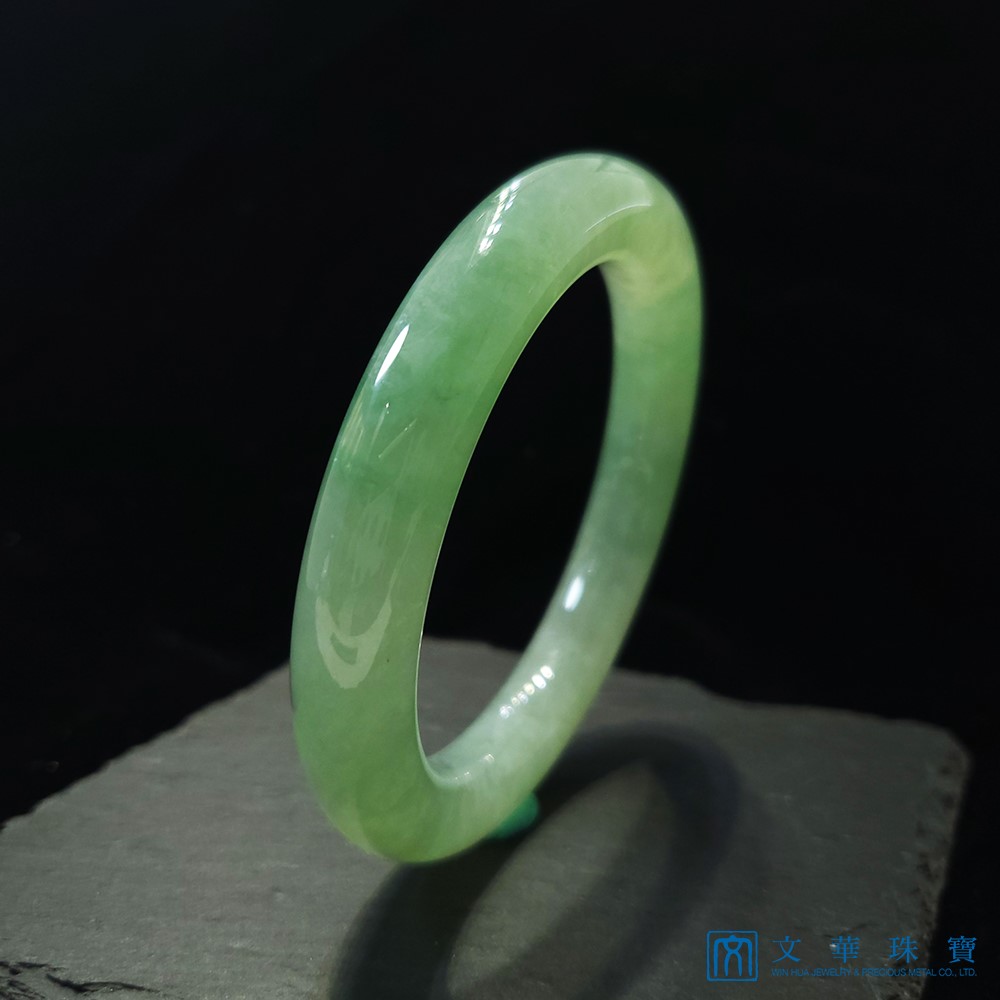 冰果綠圓骨鐲 18圍