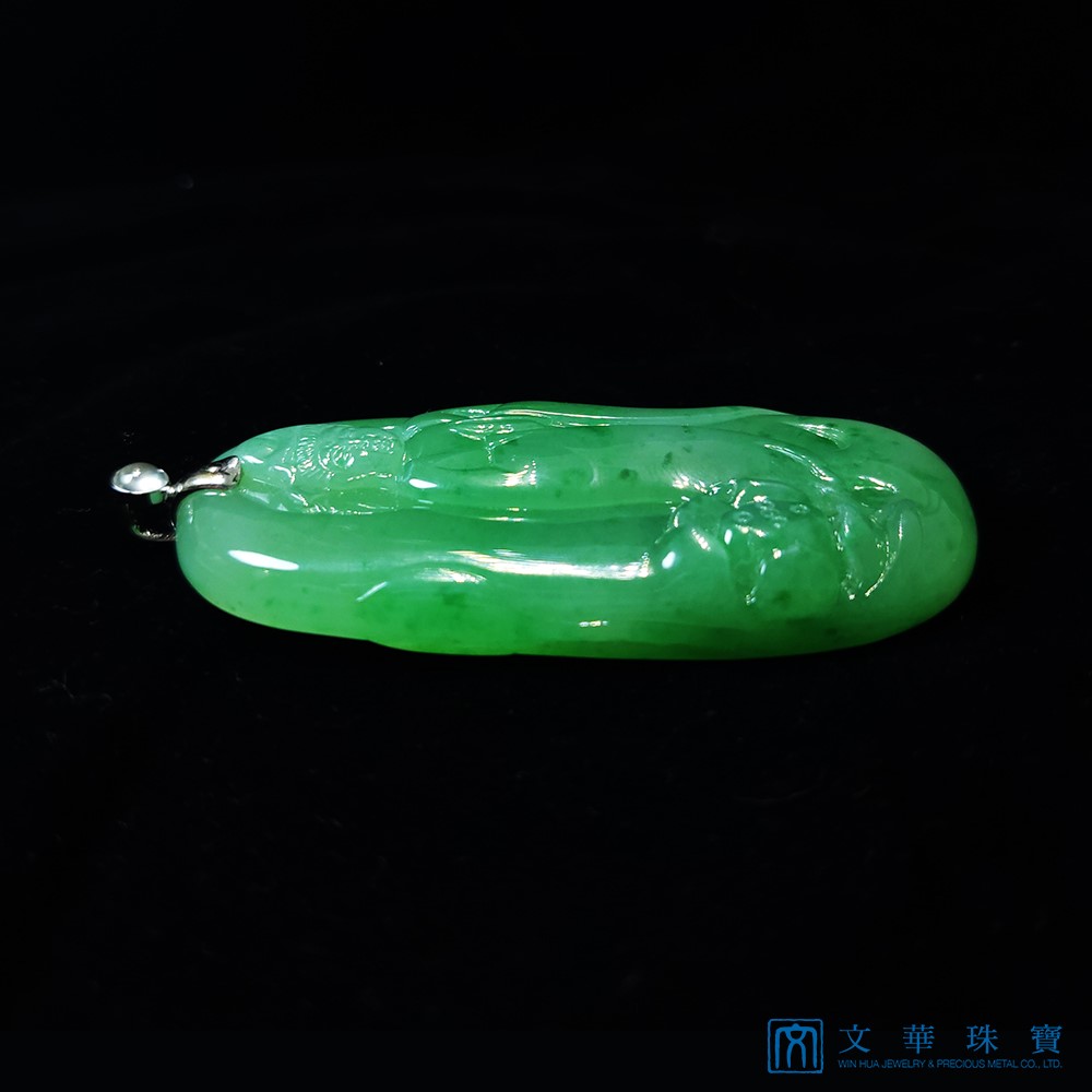 滿綠翡翠觀音玉牌(已售出)