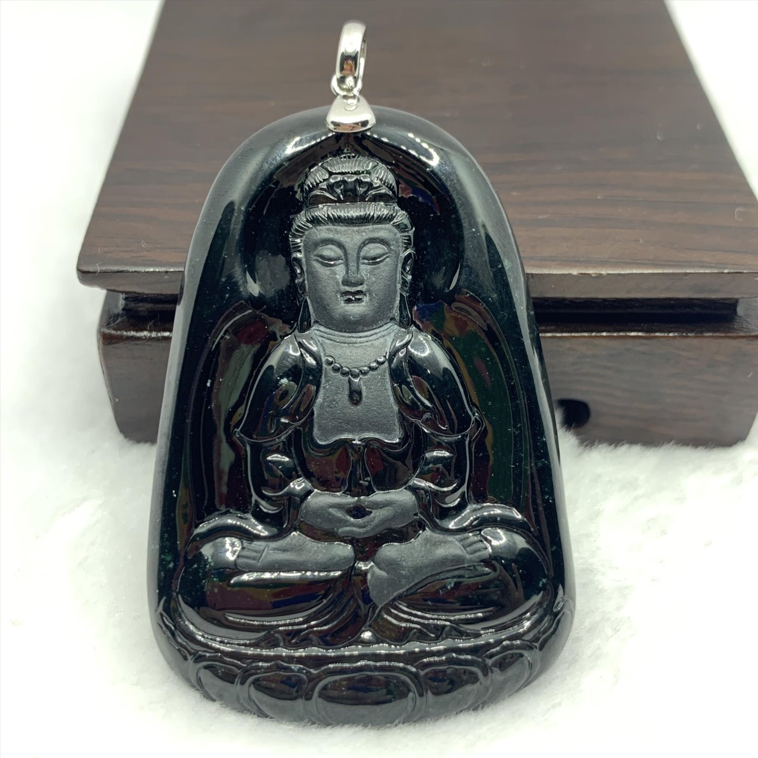 墨翠寶瓶觀音玉墜(已售出)