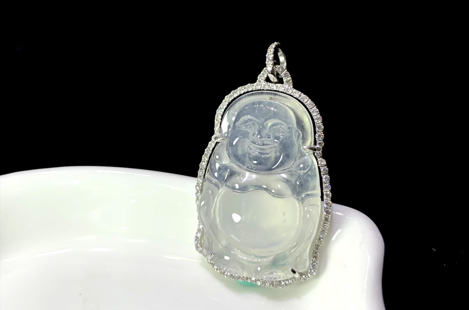 玻璃種立姿彌勒佛(已售出)