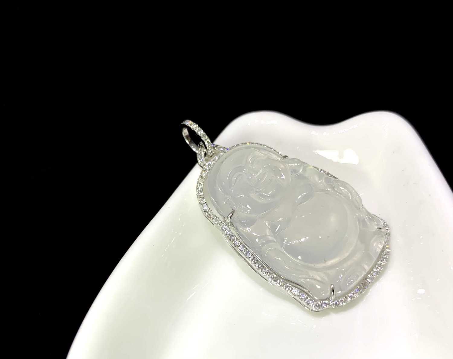 玻璃種立姿彌勒佛(已售出)