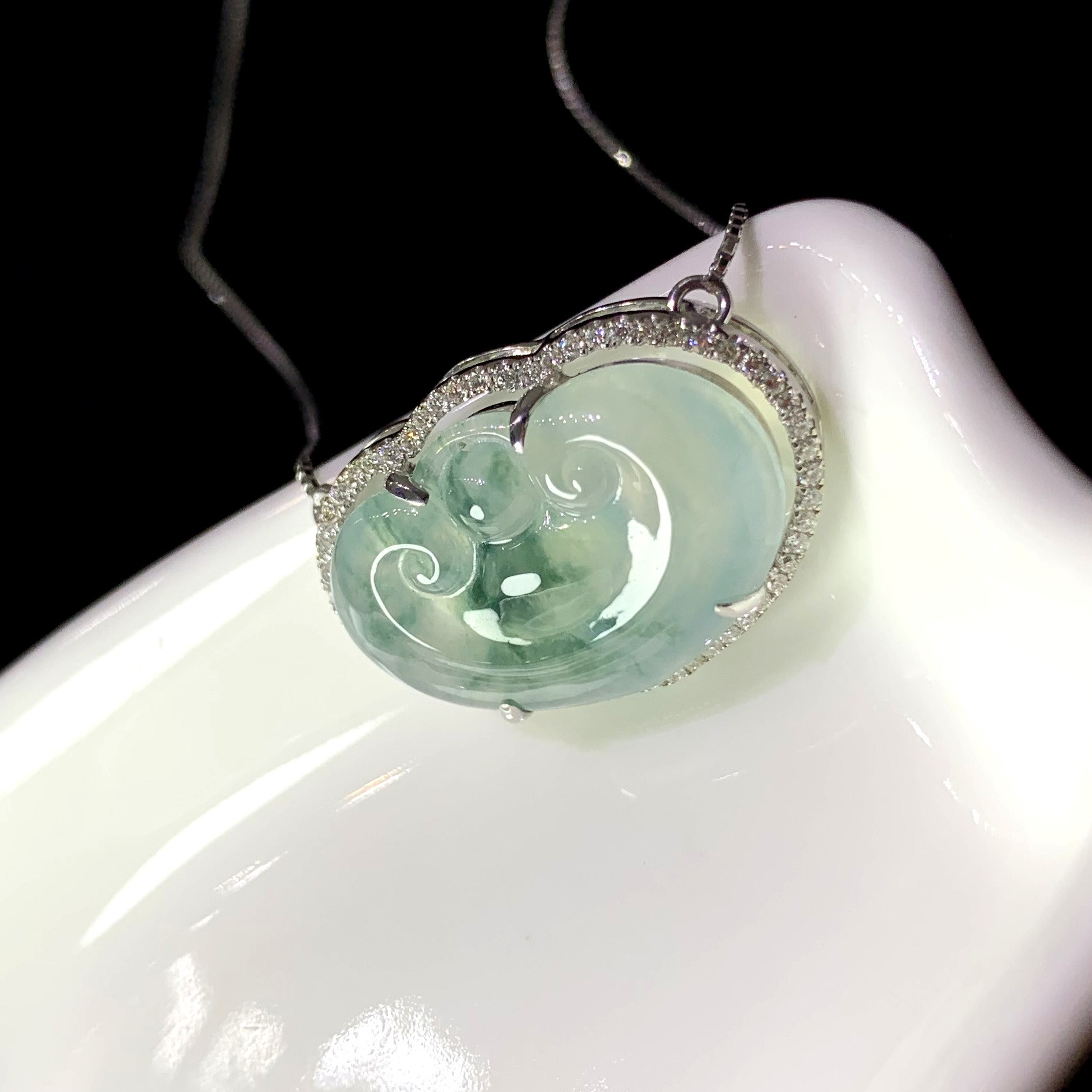 冰種飄花如意項鍊(已售出)