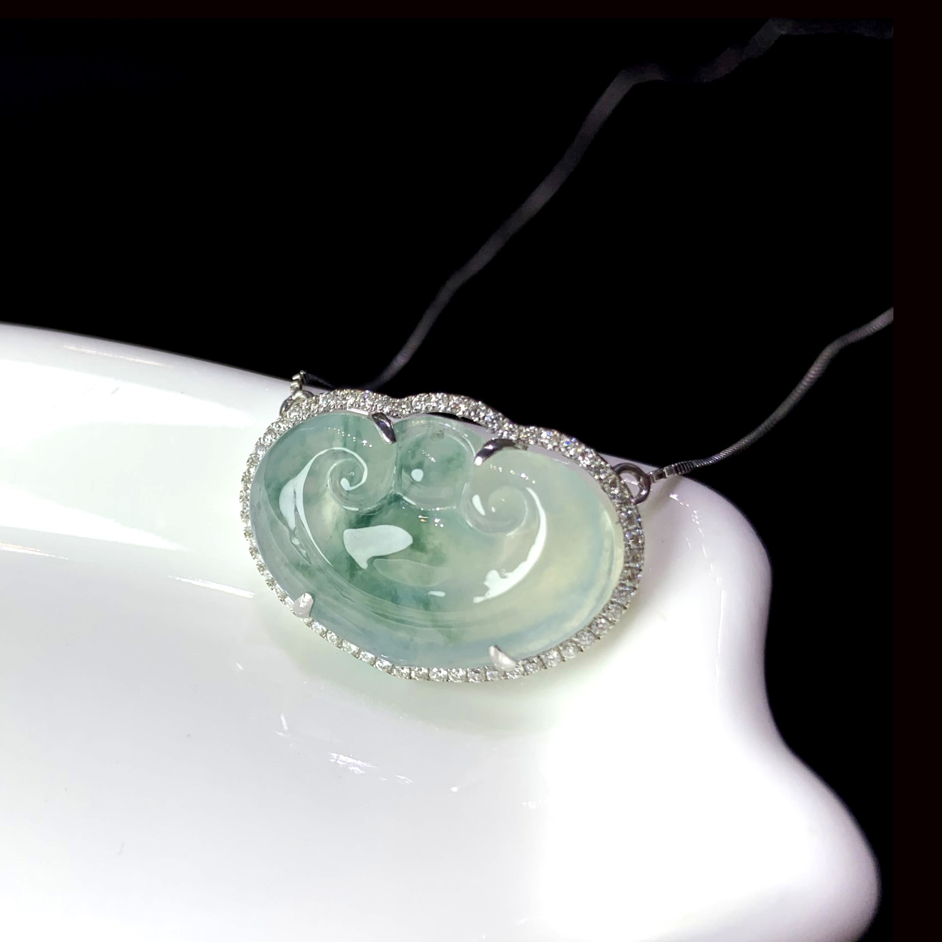 冰種飄花如意項鍊(已售出)