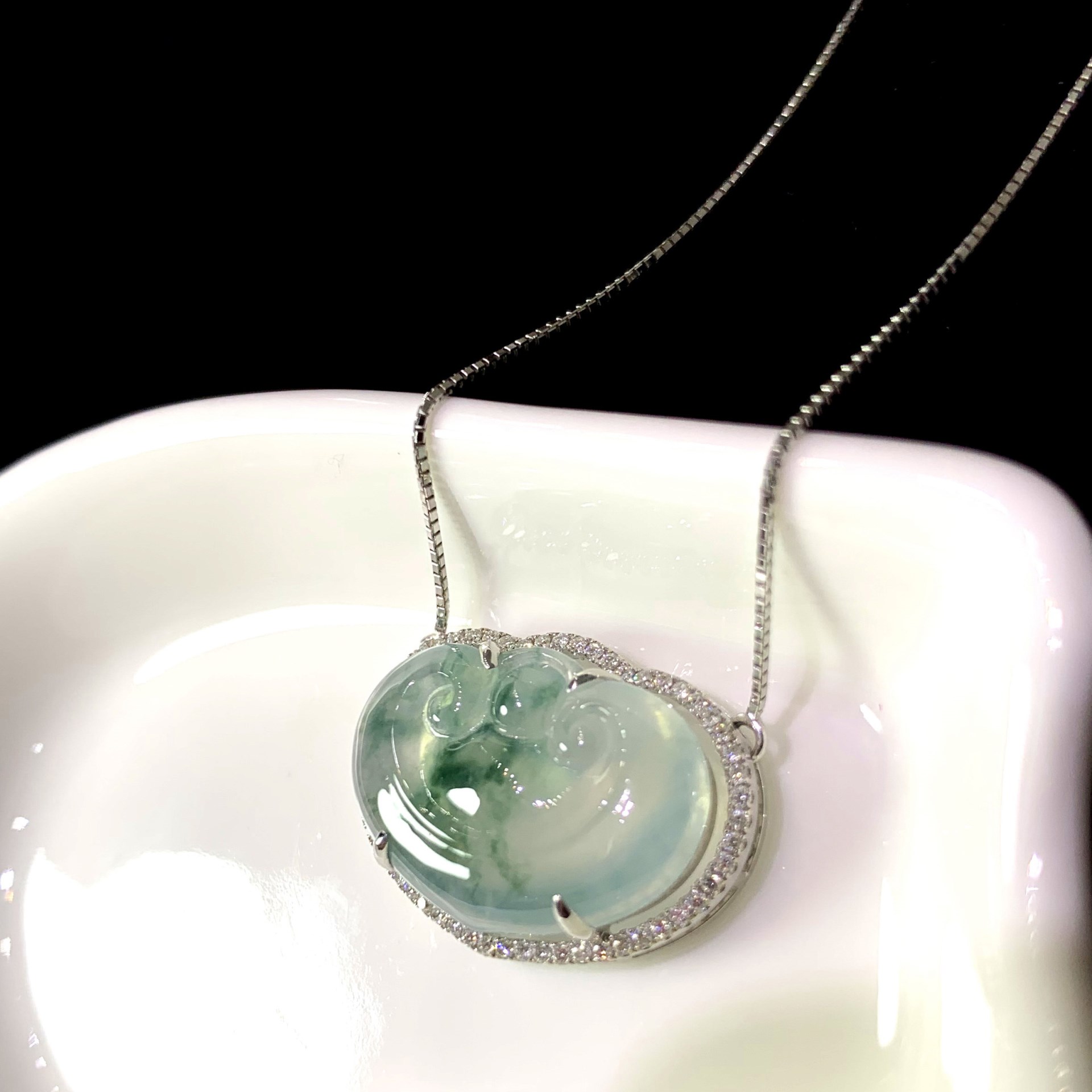 冰種飄花如意項鍊(已售出)