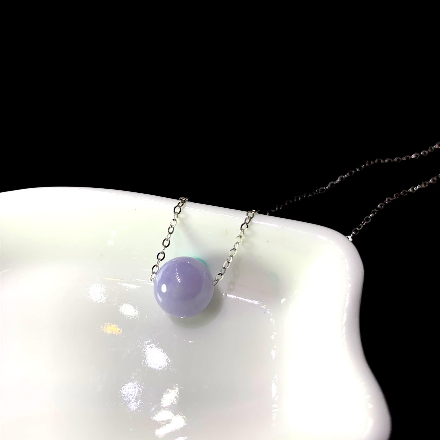 紫翡玉珠K金項鍊