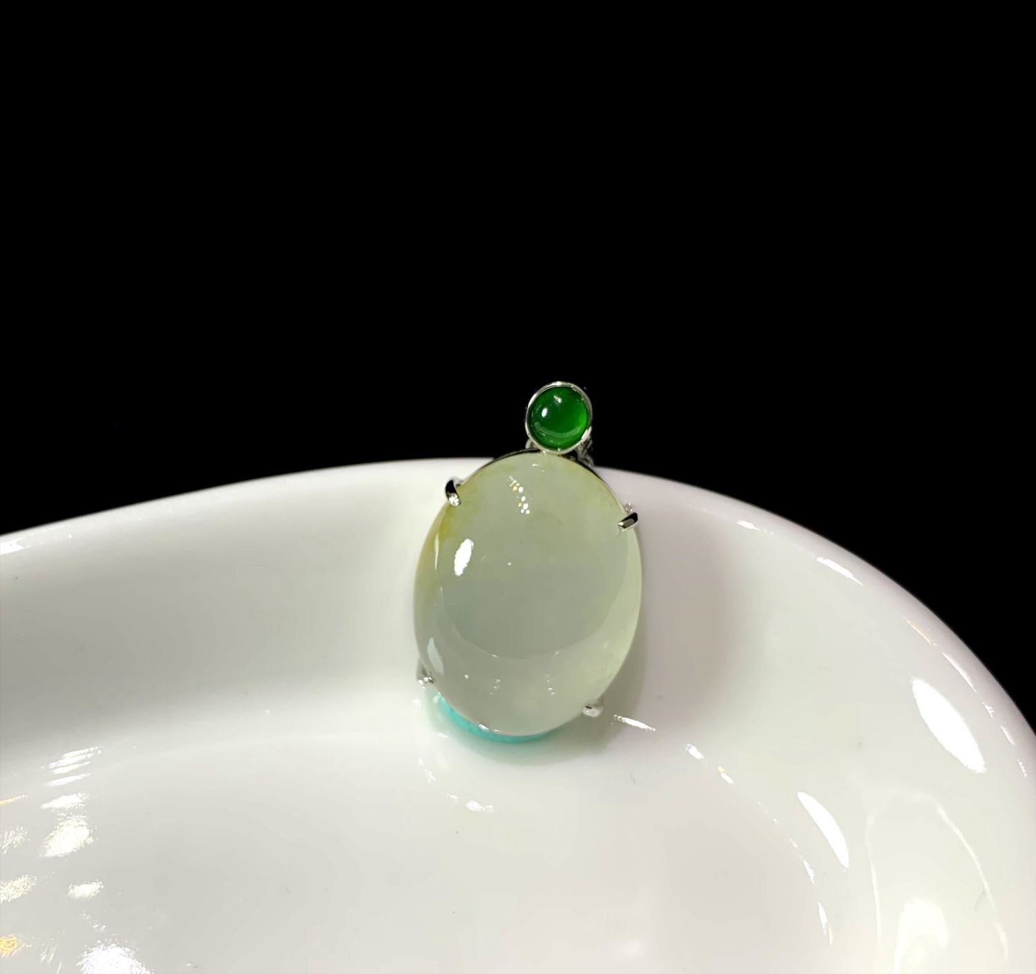 冰玻蜜糖蛋面墜(售出)