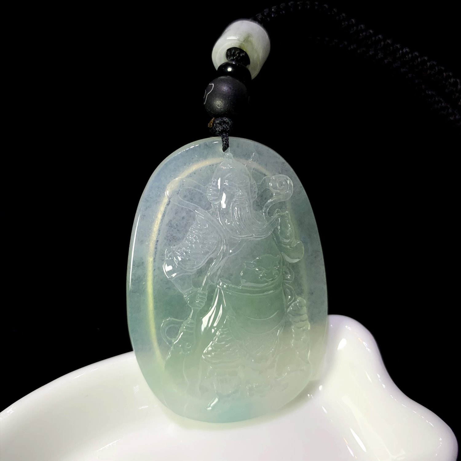 冰芙蓉關公玉墜(已售出)