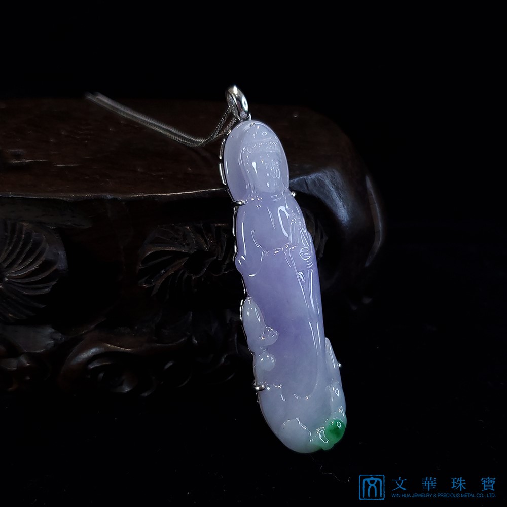 冰種春帶彩觀音玉墜(已售出)