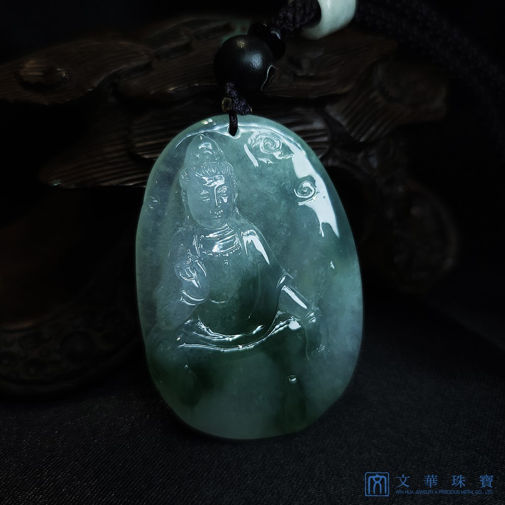 冰種帶綠自在觀音