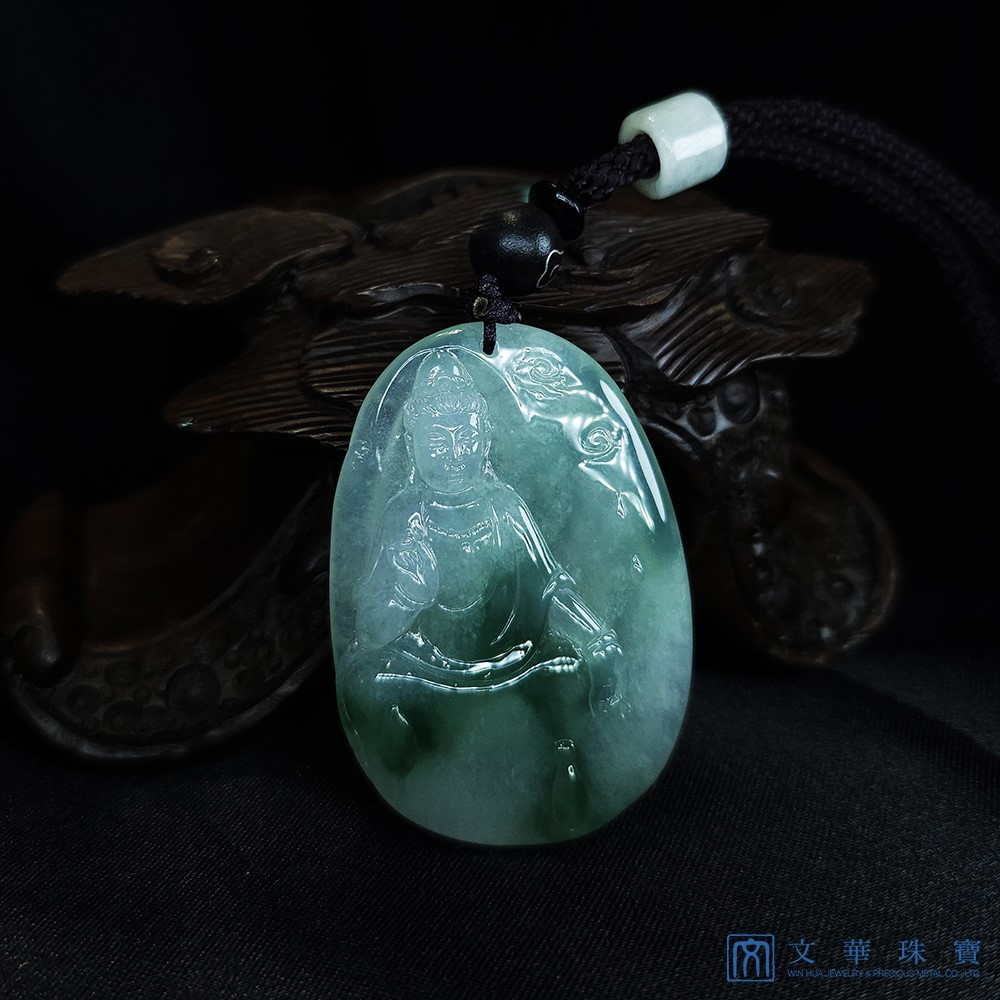 冰種帶綠自在觀音