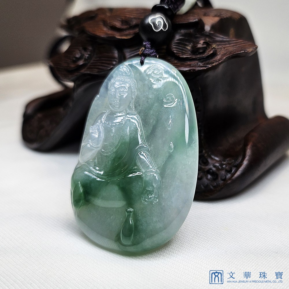 冰種帶綠自在觀音