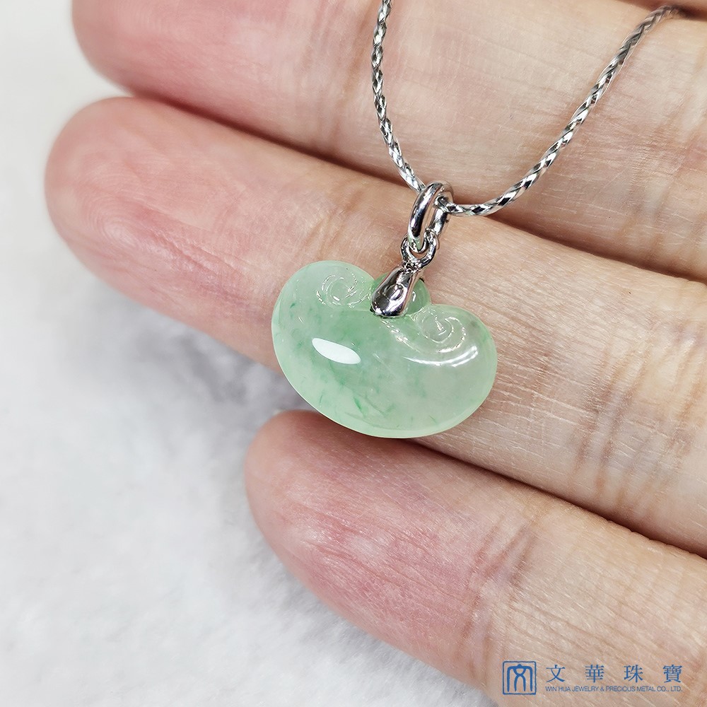 冰綠小元寶如意墜