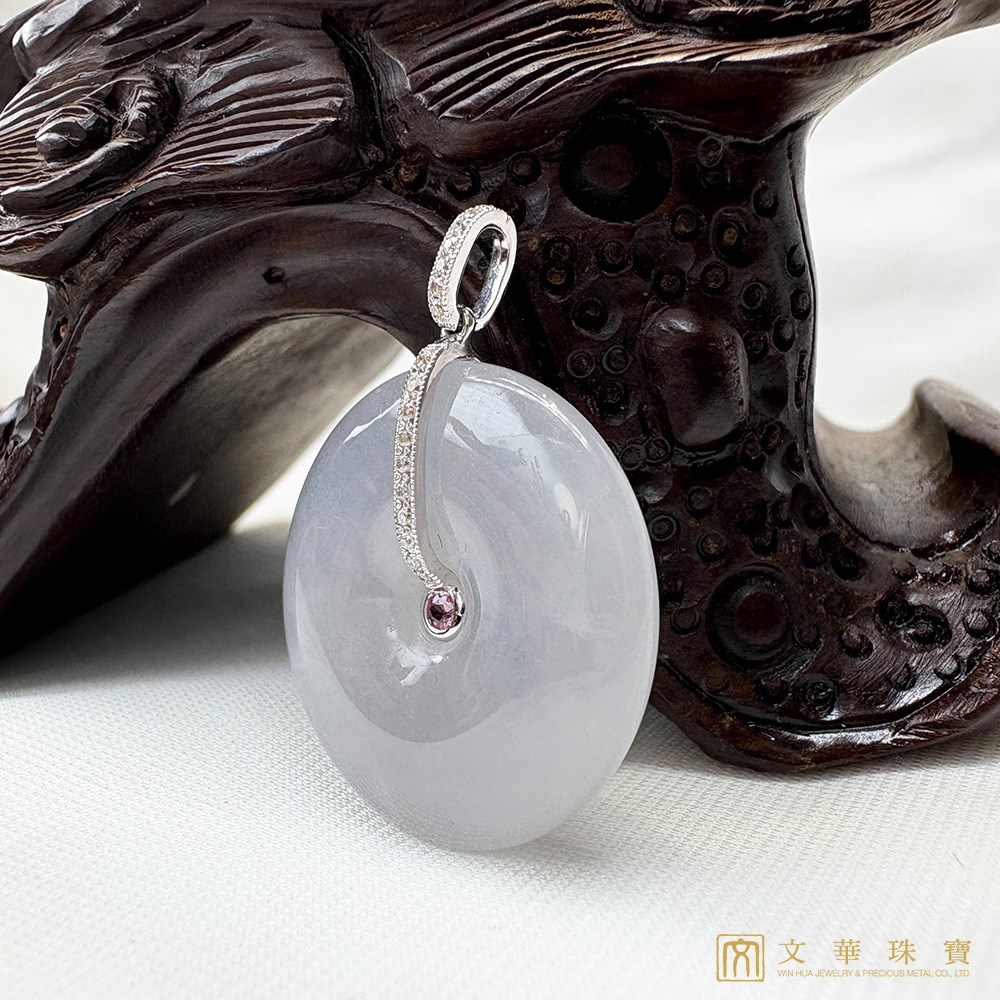 粉剛冰糯平安扣玉墜(已售出)