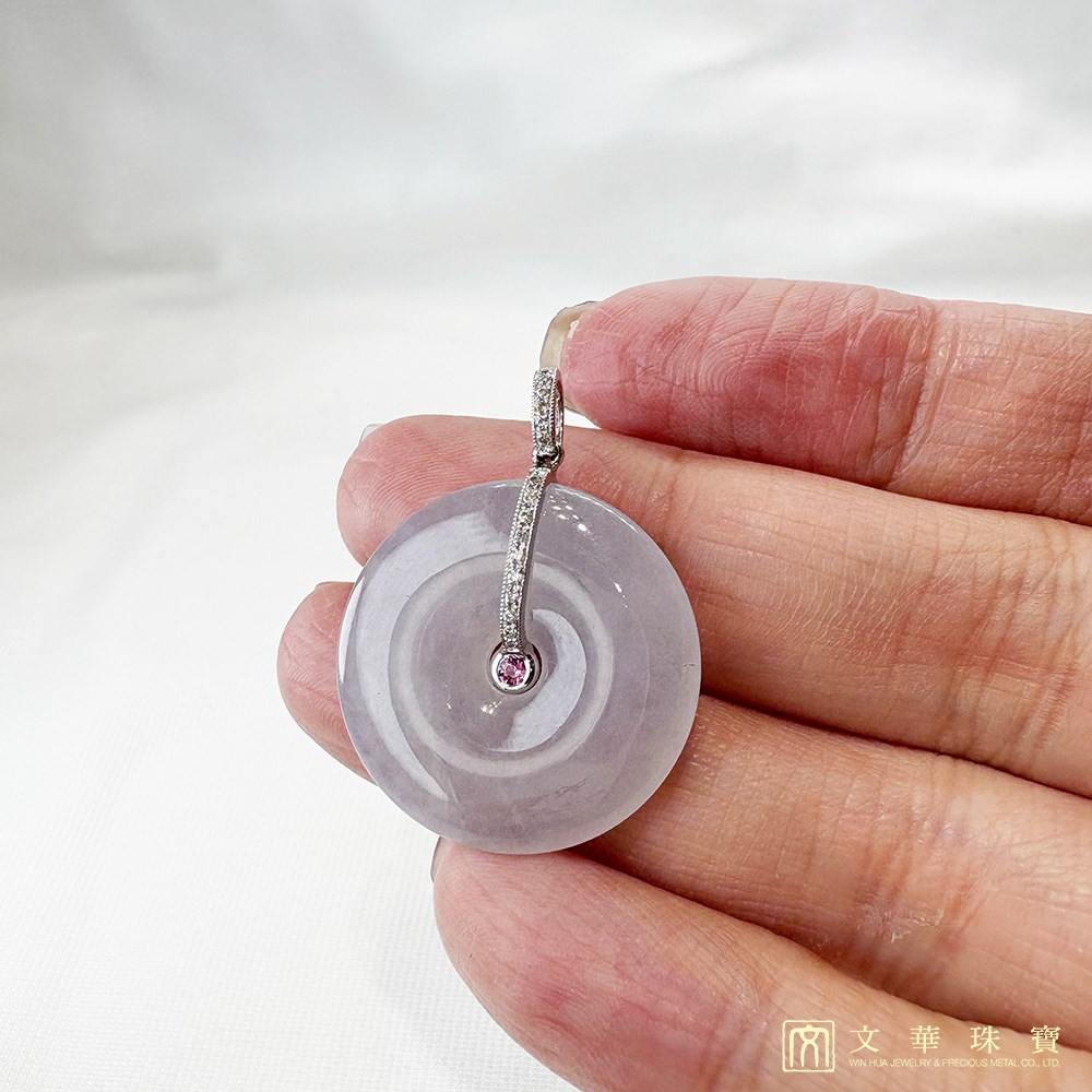 粉剛冰糯平安扣玉墜(已售出)