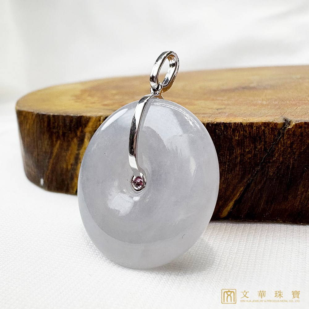 粉剛冰糯平安扣玉墜(已售出)