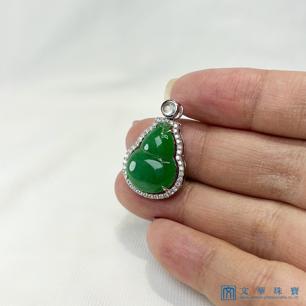 翡翠葫蘆鑽墜