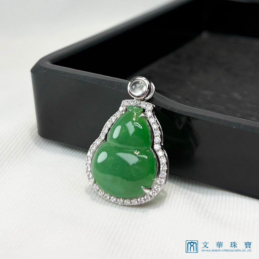 翡翠葫蘆鑽墜