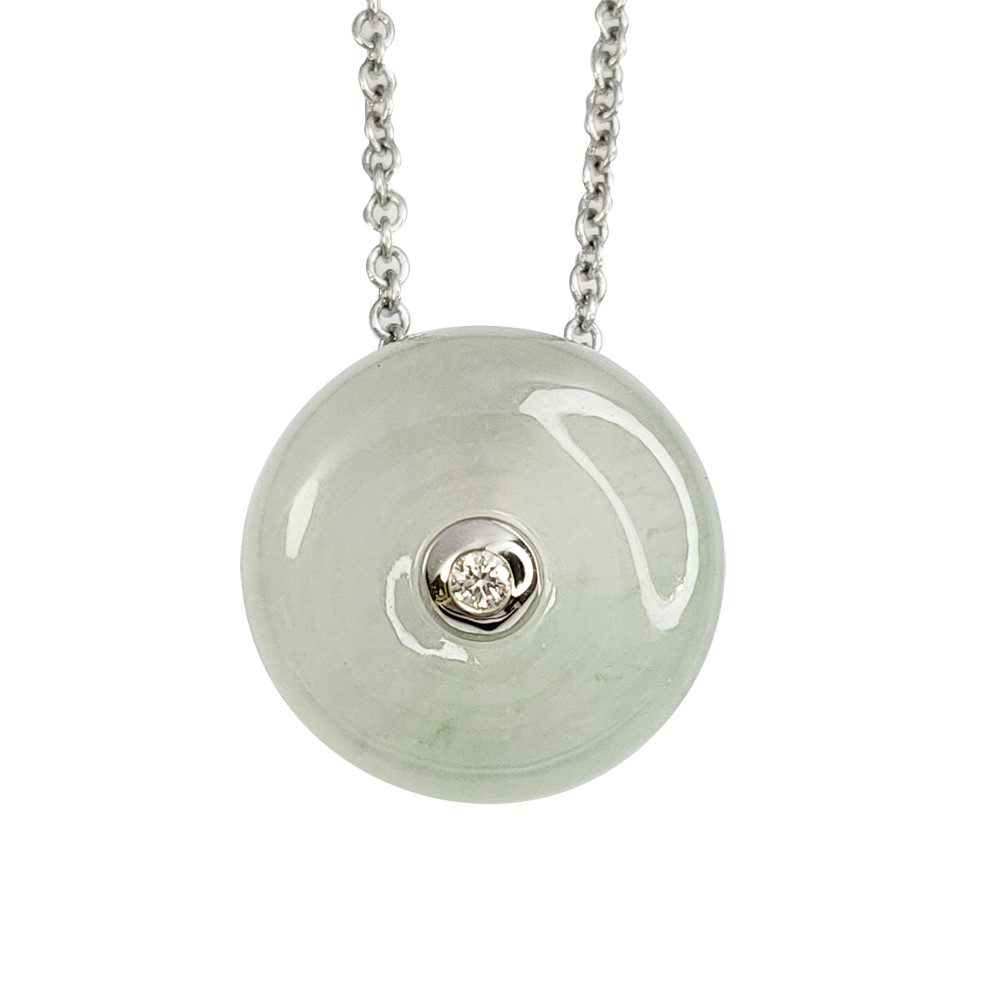 冰玻簡約平安扣 