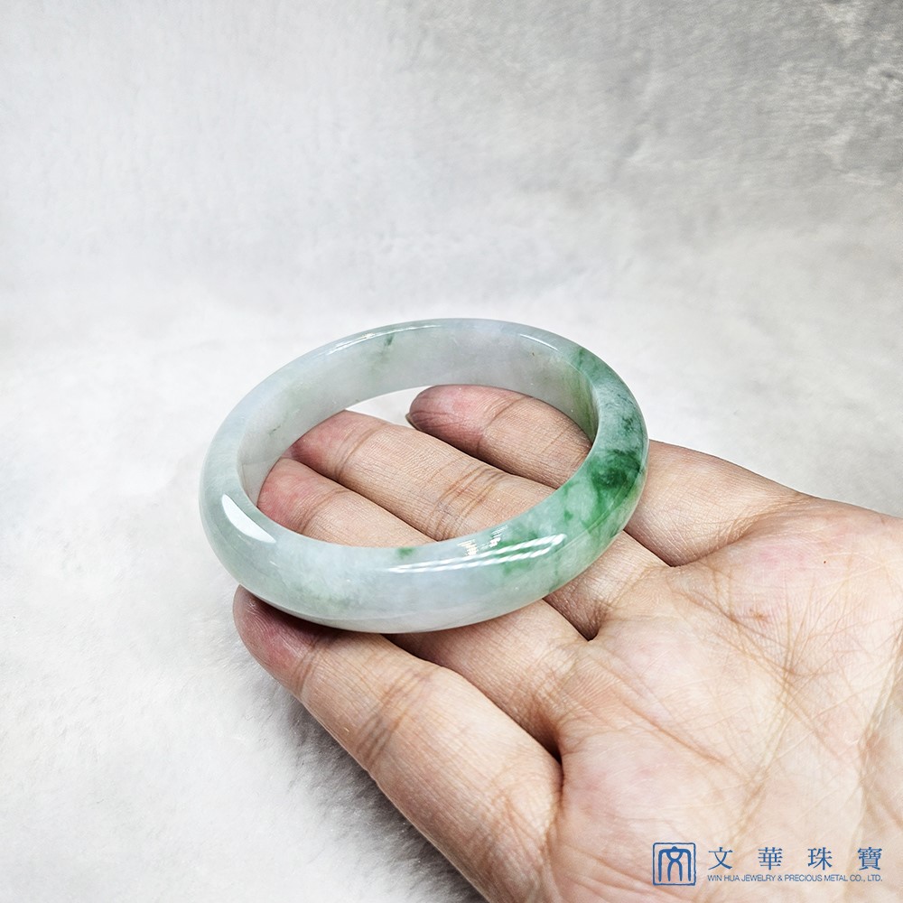 冰糯翠綠平安玉鐲 手圍18-18.5號