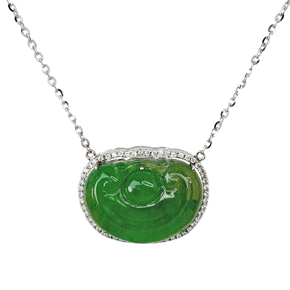 翡翠如意鑽石項鍊