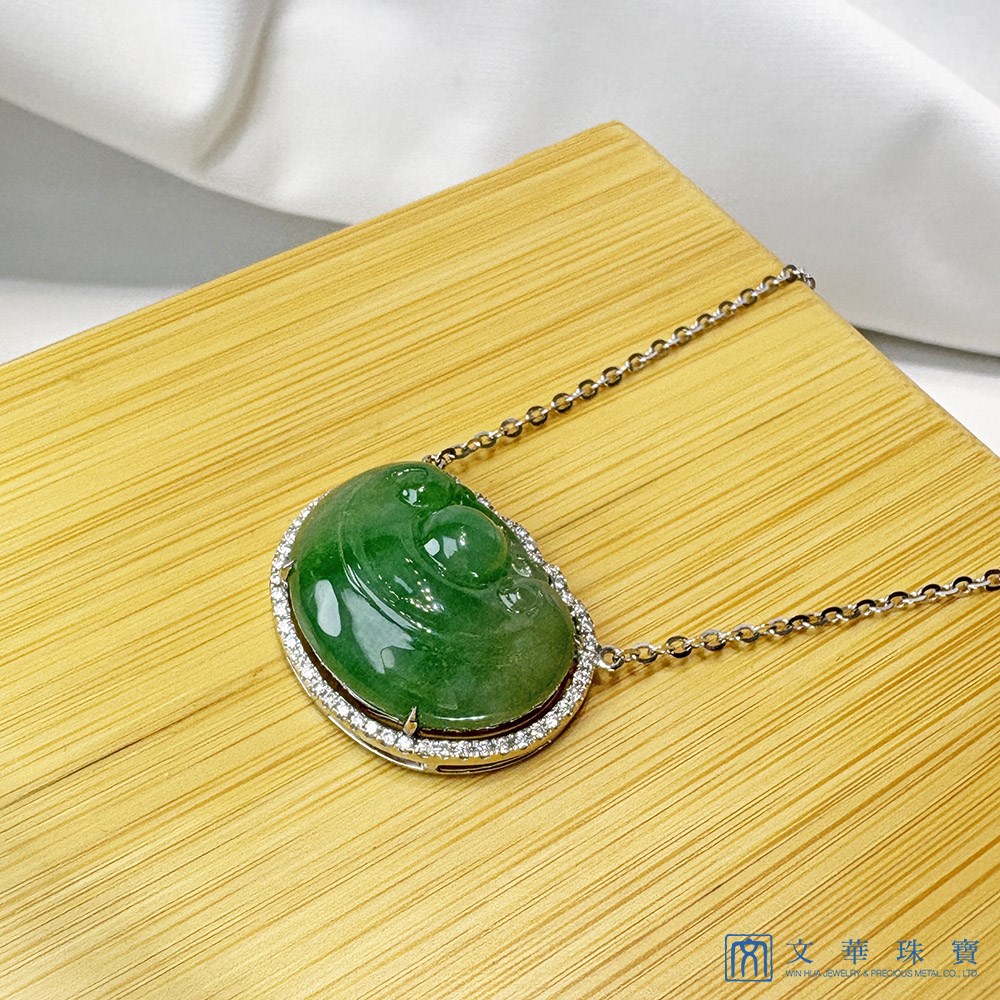 翡翠如意鑽石項鍊