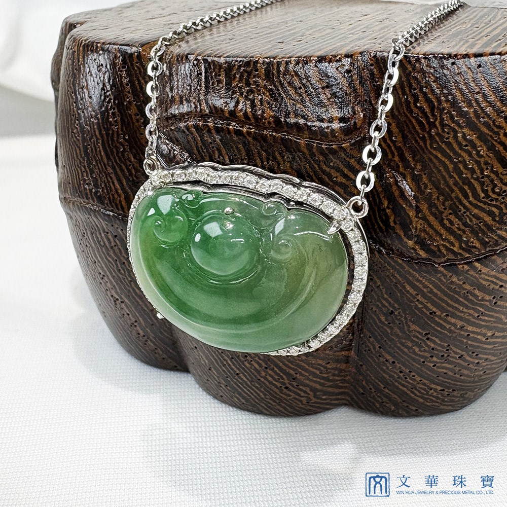 翡翠如意鑽石項鍊