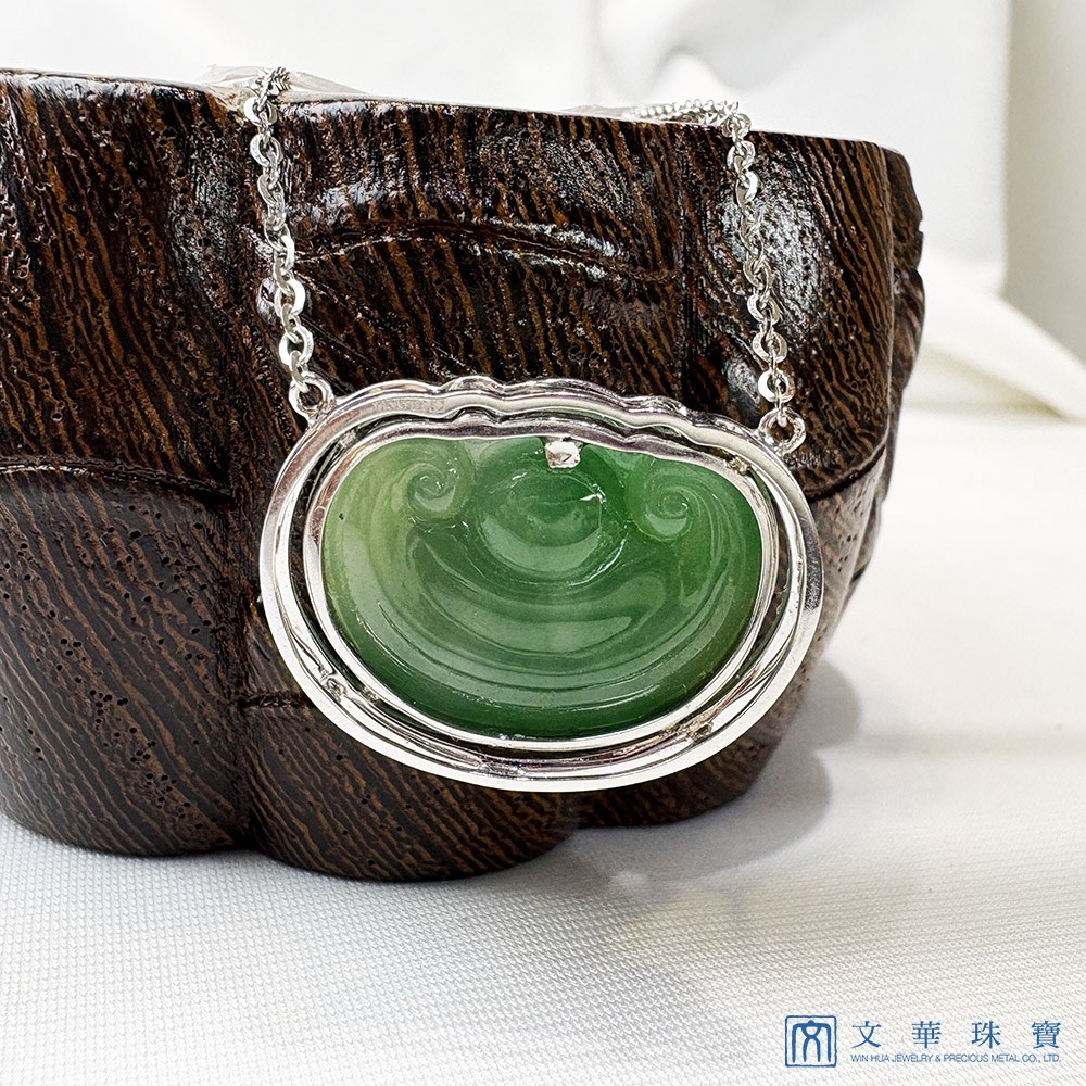 翡翠如意鑽石項鍊