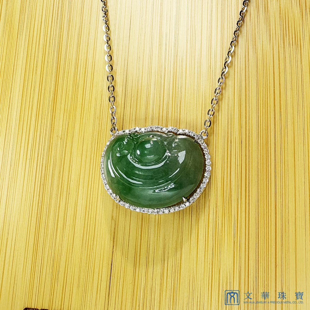 翡翠如意鑽石項鍊